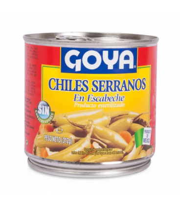 Chiles Serranos en Escabeche Goya 312g