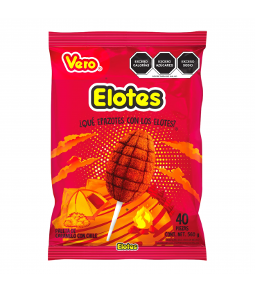 Paleta de elote enchilada Vero bolsa 40 unidades