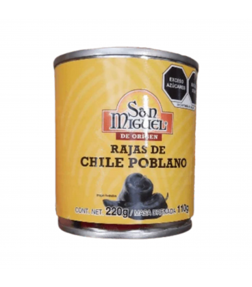 San Miguel Sliced Poblano Chilies 200 g