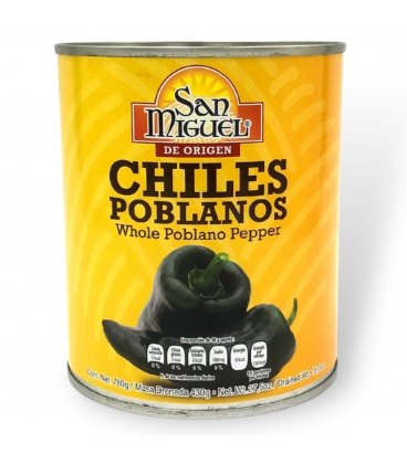 Whole Poblano peppers by San Miguel 780 g